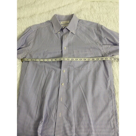 Gold Label Roundtree & Yorke Non-Iron Performance 16/33  100% Cotton Check Shirt - Picture 4 of 14